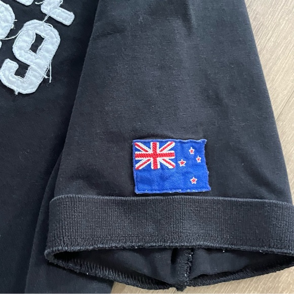 Nautica Intnl Teams Championship Black Polo‎ Rugby Shirt Medium New Zealand NZ - Picture 7 of 12